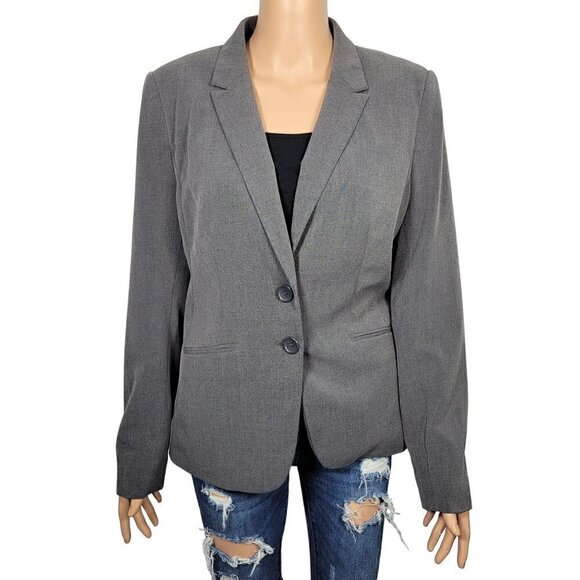 The Limited Women's The New Drew Gray Two Button Blazer in a Size 10 - Picture 1 of 12